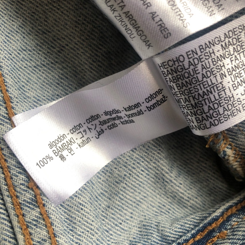 New: Zara All Cotton Denim Truckers Jacket. Size 6 / 7 - Picture 9 of 11